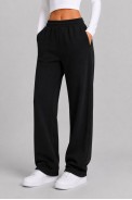Спортивные штаны женские однотонные, цвет черный, 257R650 - фото № 0