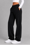 Спортивные штаны женские однотонные, цвет черный, 257R650 - фото № 2