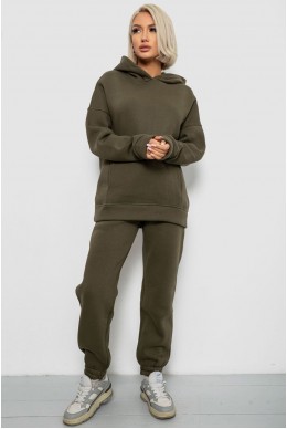 Спортивний костюм жіночий на флісі, колір хакі, 247R2012
