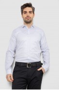 Рубашка мужская однотонная с принтом, цвет белый, 186R2114 - фото № 0