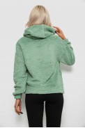 Худі жіночий однотонний з капюшоном, колір оливковий, 257R14 - фото № 3