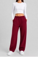 Спортивные штаны женские однотонные, цвет бордовый, 257R650 - фото № 1