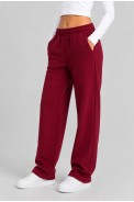 Спортивные штаны женские однотонные, цвет бордовый, 257R650 - фото № 2