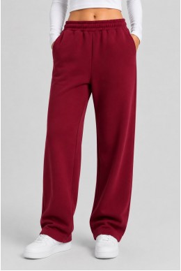 Спортивные штаны женские однотонные, цвет бордовый, 257R650