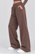 Спортивные штаны женские однотонные, цвет коричневый, 257R650 - фото № 2
