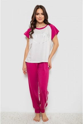 Пижама женская с принтом, цвет молочный, 243R1600-026