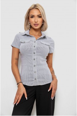 Сорочка класична в смужку  -уцінка, колір світло-сірий, 230R667-U-91