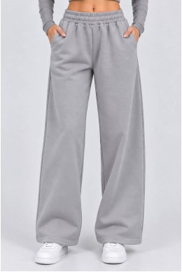 Спортивные штаны женские однотонные, цвет светло-серый, 257R650