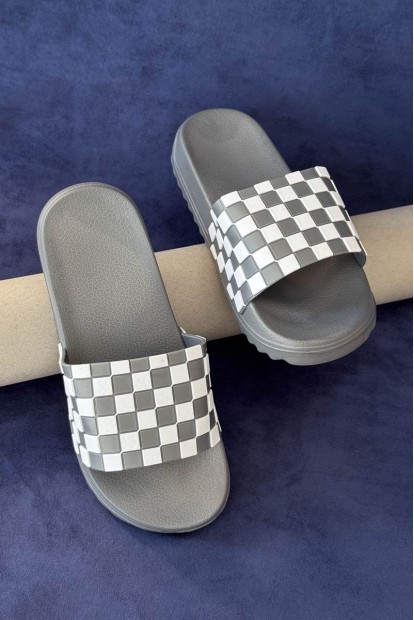 Шльопанці жіночі, колір сірий, 243R5030-3