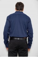 Рубашка мужская однотонная с принтом, цвет синий, 186R2114 - фото № 3