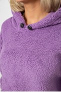 Худи женский однотонный с капюшоном, цвет сиреневый, 257R14 - фото № 4