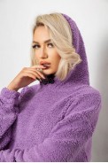 Худи женский однотонный с капюшоном, цвет сиреневый, 257R14 - фото № 5