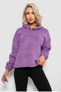 Худи женский однотонный с капюшоном, цвет сиреневый, 257R14 - фото № 0