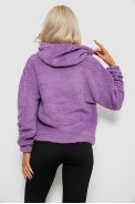 Худи женский однотонный с капюшоном, цвет сиреневый, 257R14 - фото № 3