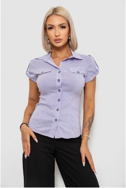 Сорочка класична в смужку  -уцінка, колір бузковий, 230R667-U-94