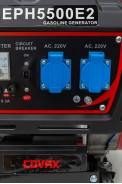 Генератор бензиновий 2,8 кВт COVAX, колір чорний, EPH5500E2 - фото № 6