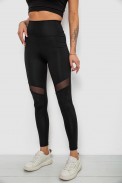 Лосини жіночі однотонні, колір чорний, 214R003L оптом - фото № 2