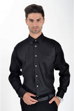 Рубашка, цвет черный, FraR3001