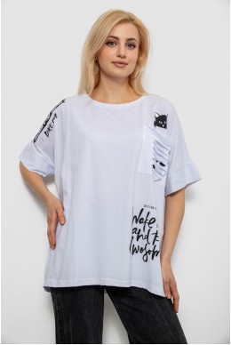 Футболка женская с принтом, цвет белый, 244R4021