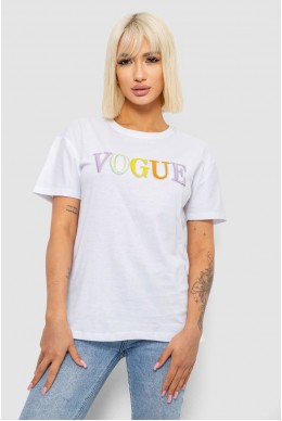 Футболка женская с принтом, цвет белый, 244R4022