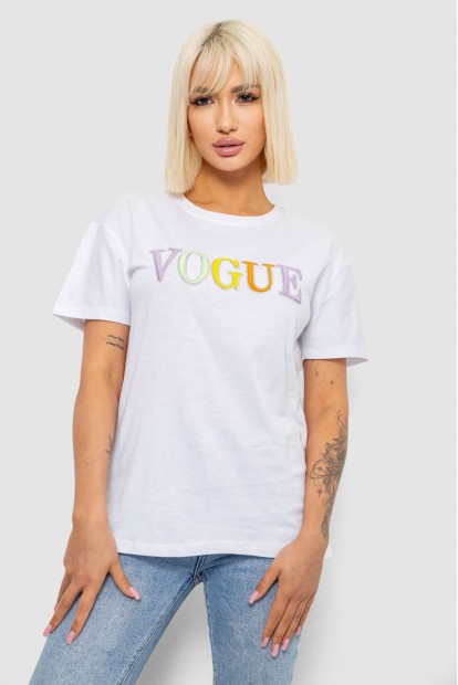 Футболка женская с принтом, цвет белый, 244R4022