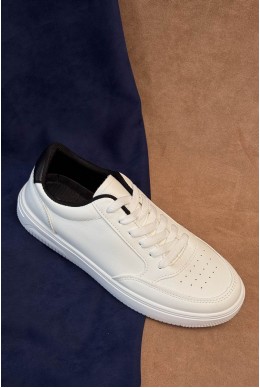 Кеди чоловічі, колір біло-чорний, 248RR198