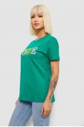 Футболка женская с принтом, цвет зеленый, 244R4022 - фото № 2