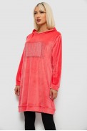 Туника женская однотонная велюровая, цвет розовый, 257R338 - фото № 2
