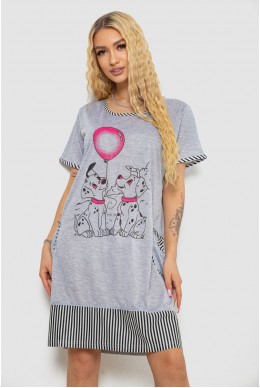 Сукня домашня  -уцінка, колір сіро-рожевий, 238RD80-U-1