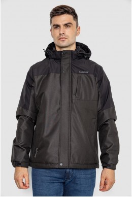 Куртка чоловіча демісезонна з капюшоном  -уцінка, колір чорний, 214R61035-U-28
