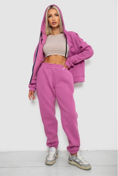 Спортивний костюм жіночий на флісі  -уцінка, колір темно-бузковий, 238R5715-U-2