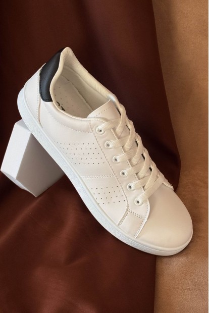 Кеди чоловічі, колір біло-чорний, 248RR218