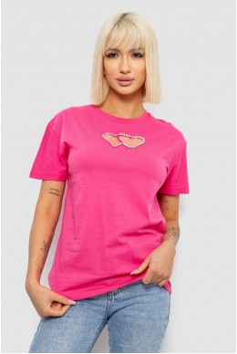 Футболка женская с принтом, цвет розовый, 244R2802