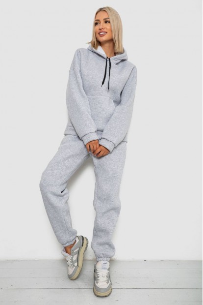 Спортивний костюм жіночий на флісі  -уцінка, колір сірий, 238R5726-U-5