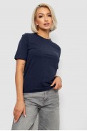 Футболка жіноча однотонна, колір синій, 241R1800 - фото № 0