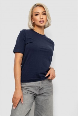 Футболка жіноча однотонна, колір синій, 241R1800