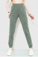 Спорт штаны женские двухнитка, цвет оливковый, 102R292 - фото № 0