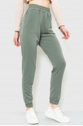 Спорт штаны женские двухнитка, цвет оливковый, 102R292 - фото № 2