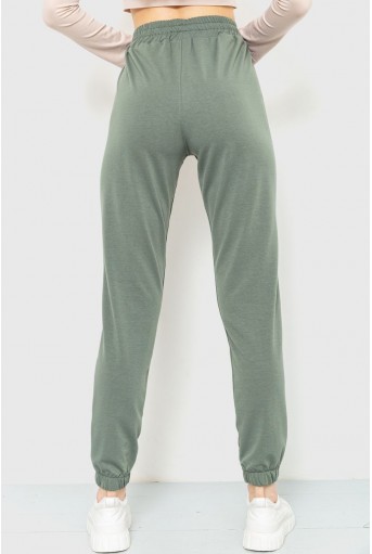 Купить Спорт штаны женские двухнитка, цвет оливковый, 102R292 - Фото №4