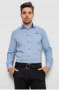 Сорочка чоловіча з принтом, колір блакитний, 214R7402 - фото № 0