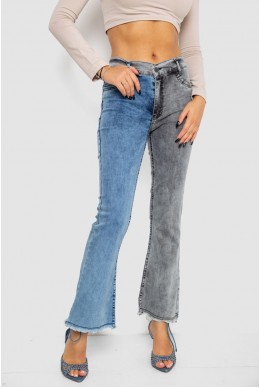 Джинси жіночі розкльошені  -уцінка, колір сіро-синій, 247R904-U-49