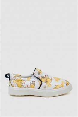 Слипоны детские разноцветные  -уценка, цвет молочно-бежевый, 243R507-1-U-2