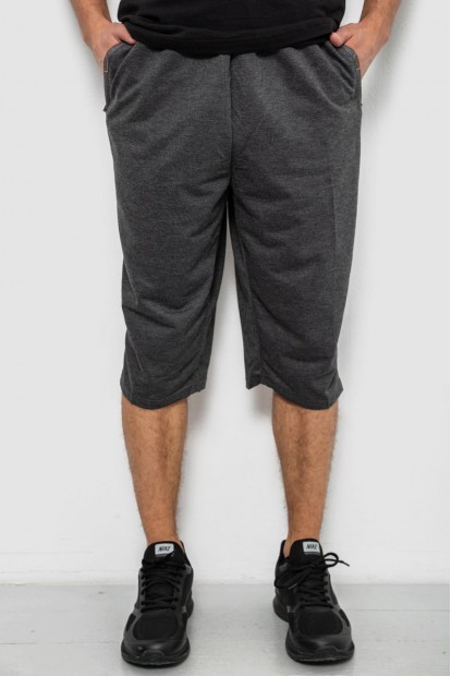 Шорты мужские однотонные, цвет темно-серый, 244R6742