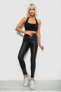 Лосини жіночі однотонні, колір чорний, 214R930 оптом - фото № 1