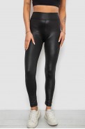 Лосини жіночі однотонні, колір чорний, 214R930 оптом - фото № 0