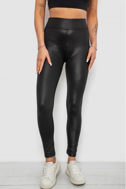 Лосини жіночі однотонні, колір чорний, 214R930