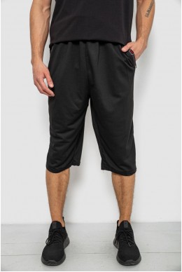 Шорти чоловічі однотонні, колір чорний, 244R6742