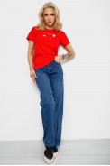 Футболка женская с принтом  -уценка, цвет красный, 238R559-U-6 - фото № 1