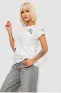 Футболка женская с принтом, цвет молочный, 244R1014 - фото № 2