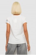 Футболка женская с принтом, цвет молочный, 244R1014 - фото № 3